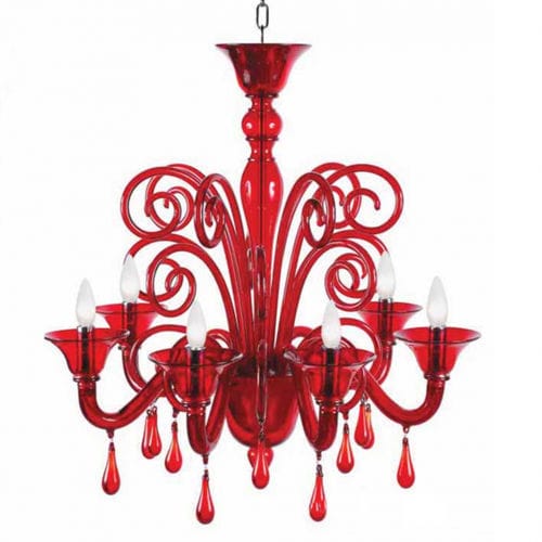 Lampadario classico - ISTANBUL - Wave Murano Glass srl - in vetro di Murano / in vetro soffiato / da 6 lampadine