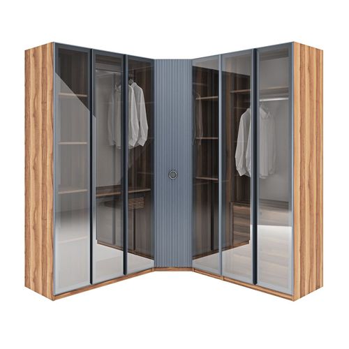 Armadio ad angolo - SECRET - NDESIGN - contemporaneo / impiallacciato in legno / in vetro