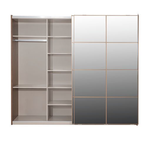Armadio contemporaneo - Sacramento  - NDESIGN - in legno / in vetro fumè / in bronzo
