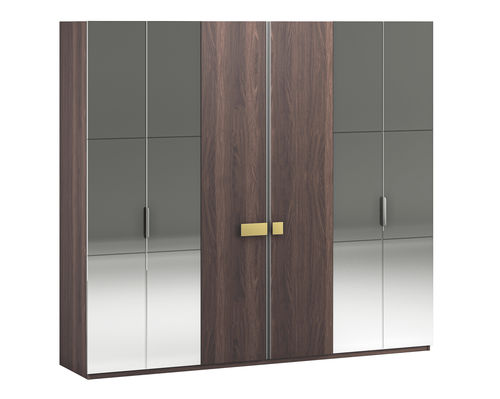 Armadio contemporaneo - Bergamo  - NDESIGN - in legno / in vetro fumè / con ante battenti