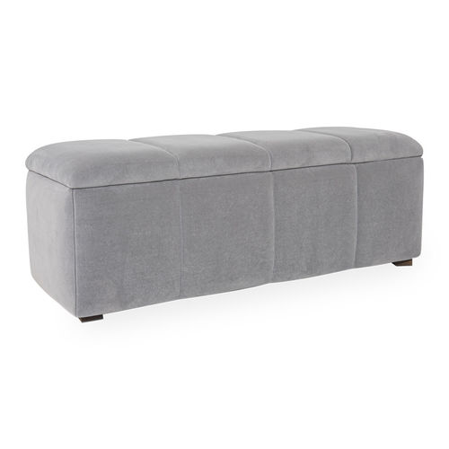 Divanetto imbottito contemporaneo - sacramento - NDESIGN - in tessuto / con contenitore / grigio