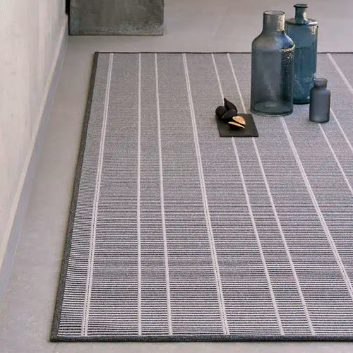 Tappeto contemporaneo - LYRA IRON LINEN - Rols Carpets - a righe / in PET / rettangolare