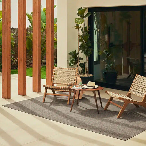 Tappeto contemporaneo - PALMA ROCK CARBON - Rols Carpets - a tinta unita / in polipropilene / rettangolare