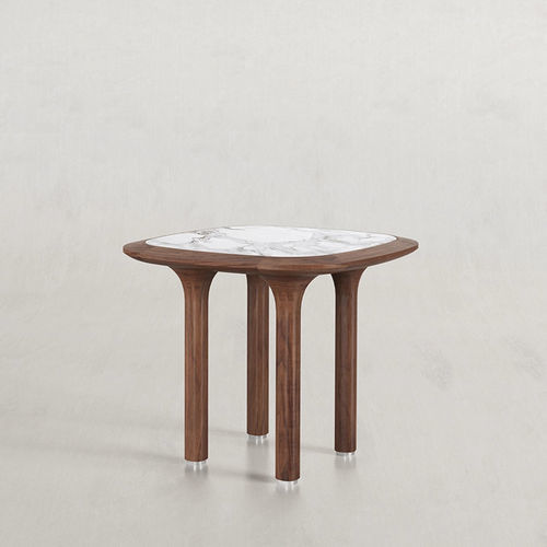 Tavolo d'appoggio contemporaneo - PILLAR - Spalli - in legno compensato / in legno oliato / in marmo