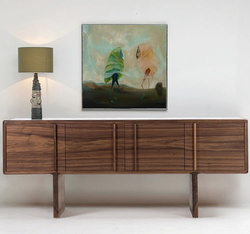 Credenza contemporanea - COMPACT - Spalli - in legno massiccio / in legno compensato / in vetro