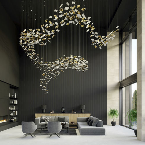 Lampadario contemporaneo - KERCHIEFS - Sans Souci s r.o. - in vetro / in metallo / in seta