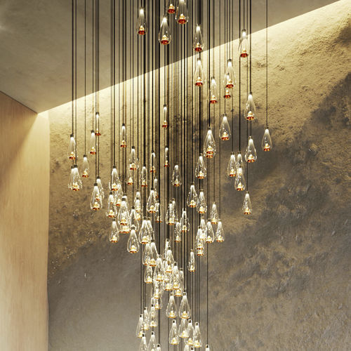 Lampadario contemporaneo - HAIDA - Sans Souci s r.o. - in vetro / in cristallo / in metallo