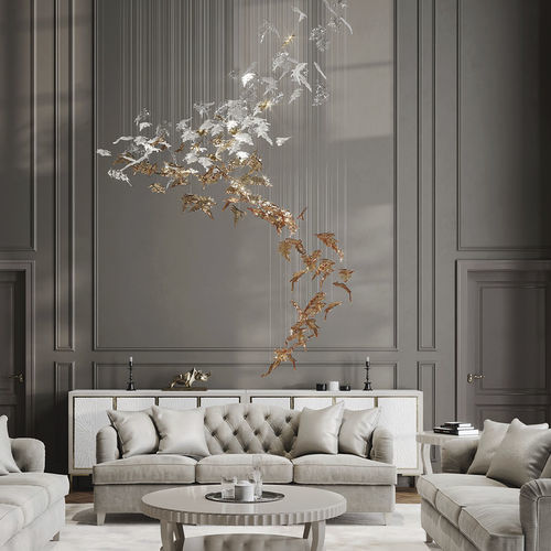 Lampadario contemporaneo - FLYING LEAVES - Sans Souci s r.o. - in cristallo / in metallo / contract