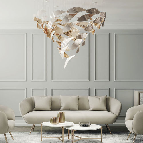 Lampadario contemporaneo - WINGS - Sans Souci s r.o. - in cristallo / in metallo / in opalina