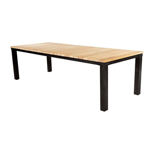 Tavolo contemporaneo - Fuera - Satelliet Originals - in teak / con supporto in alluminio / rettangolare