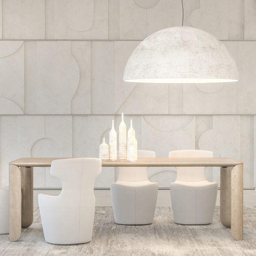 Tavolo da pranzo contemporaneo - QUARTAM  - Rivethel Guild srl - in rovere / in noce americano / con supporto in quercia