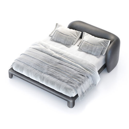 Letto matrimoniale - QUARTAM  - Rivethel Guild srl - contemporaneo / imbottito / con testiera imbottita