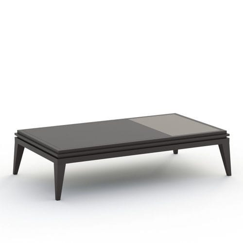 Tavolino basso contemporaneo - OULU - Kico srl - in vetro laccato / in rovere / in noce