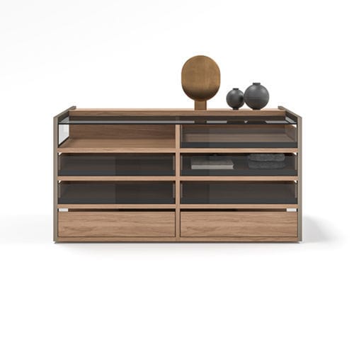Mobile contenitore da pavimento - CAPRI ISLAND - Kico srl - contemporaneo / in noce / in legno laccato
