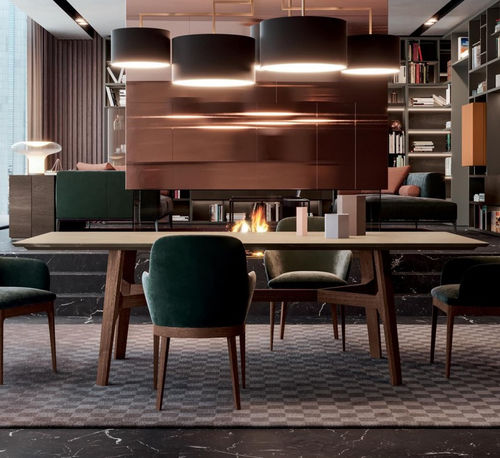 Tavolo contemporaneo - MOOR - Kico srl - in frassino / in rovere bianco / in marmo