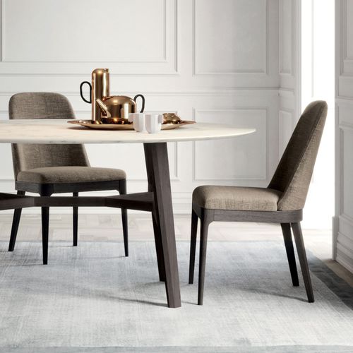 Sedia da pranzo contemporanea - NEVIS - Kico srl - da interno / in tessuto / in pelle