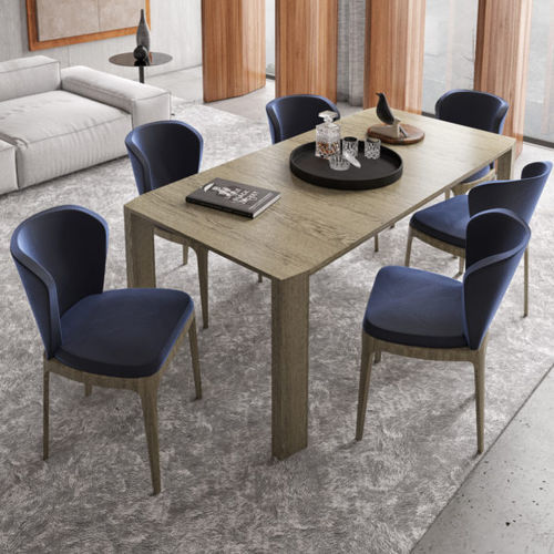 Sedia da pranzo contemporanea - FLO - Kico srl - da interno / in tessuto / in pelle