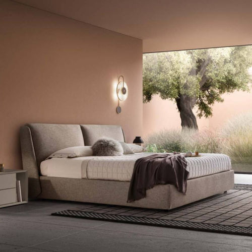 Letto matrimoniale - SEATTLE - Kico srl - contemporaneo / imbottito / con testiera imbottita