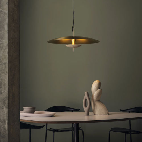 Lampada a sospensione - LUNA  - J. Adams & Co. - in ottone / in marmo / in pietra naturale