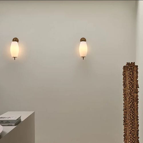 Applique contemporanea - NOVA  - J. Adams & Co. - da interno / in ottone / in vetro soffiato