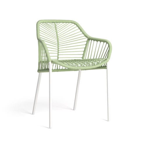 Sedia contemporanea - LE FOGLIE - Piaval srl - da esterno / in corda / con supporto in metallo