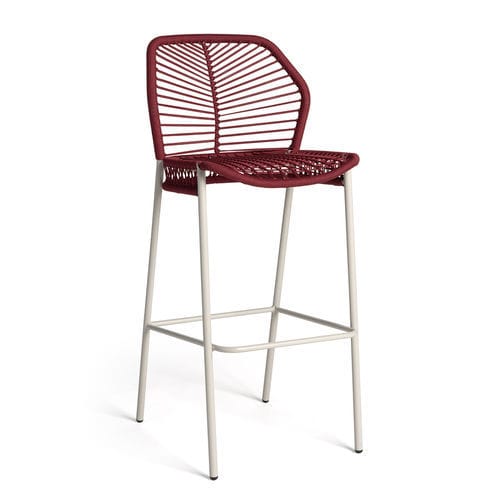 Sedia alta contemporanea - LE FOGLIE - Piaval srl - da esterno / in corda / con supporto in metallo