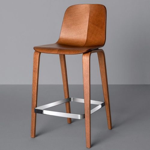 Sedia alta contemporanea - HERRINGBONE  - Piaval srl - da interno / in legno compensato / con supporto in metallo
