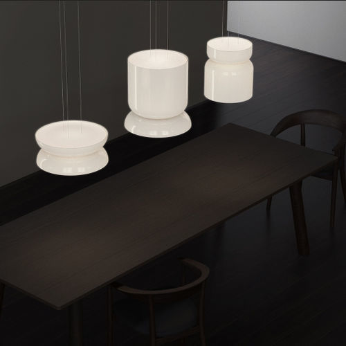 Lampada a sospensione - TOTEM - Pablo Designs - in vetro soffiato / in opalina / contemporanea