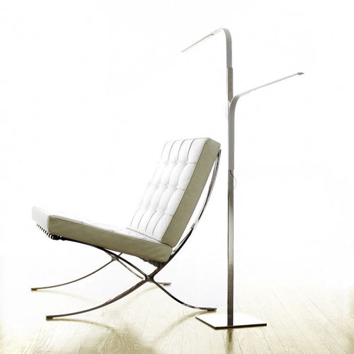 Lampada da terra - LIM - Pablo Designs - in alluminio / in alluminio spazzolato / minimalista