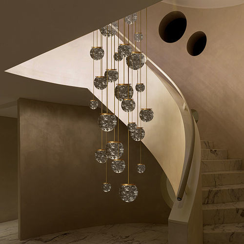Lampada a sospensione - BULGARE - Opoggio Srl - in ottone / in cristallo / contemporanea