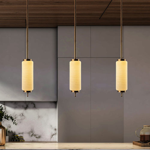 Lampada a sospensione - TAVALUG - Opoggio Srl - in ottone / in cristallo / in alabastro