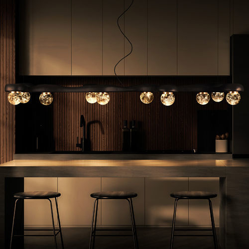 Lampada a sospensione - TEN - Opoggio Srl - in ottone / in legno / design organico
