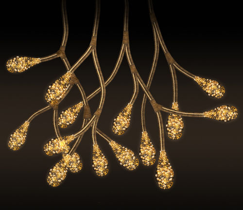 Lampada a sospensione - TUFA - Opoggio Srl - in ottone / in pelle / contemporanea