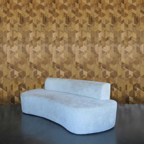 Divano a semicerchio - Aspen - Evolution 21 - Karine Bonjean bv - contemporaneo / in tessuto / avorio