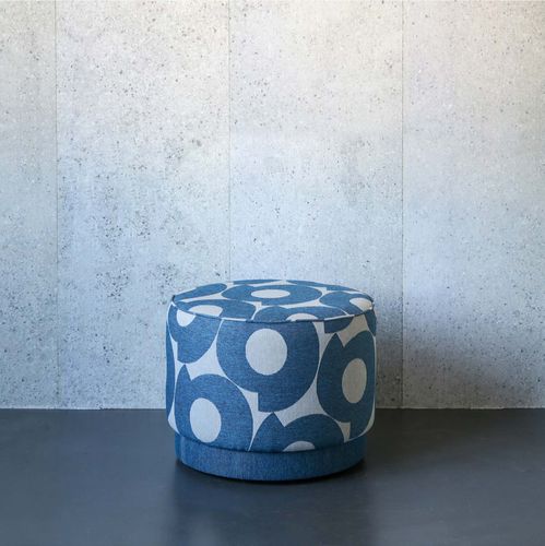 Pouf contemporaneo - Sun Lux - Evolution 21 - Karine Bonjean bv - in tessuto / in poliestere (PES) / tondo