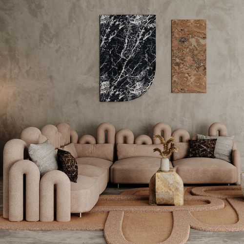 Divano modulare - The Zenith - Evolution 21 - Karine Bonjean bv - contemporaneo / in tessuto / con braccioli