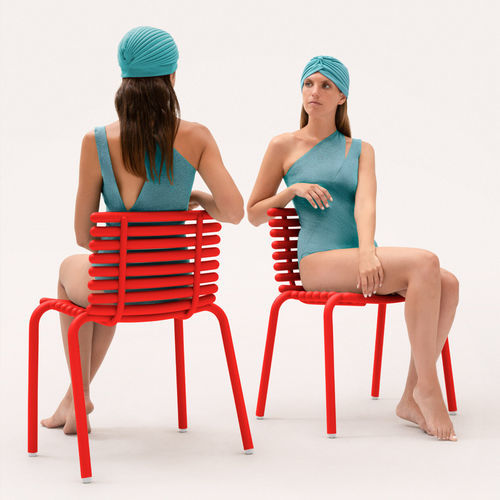 Sedia da pranzo contemporanea - TUBA  - Diabla - da esterno / da spiaggia / da interno