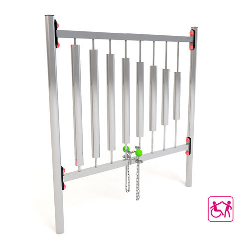 Struttura ludica musicale - XYLOPHONE   - mobipark - per parco giochi / in acciaio inossidabile / per disabili
