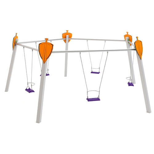 Altalena in acciaio inossidabile - FIVE WAY  - mobipark - in HDPE / per parco giochi / multipla