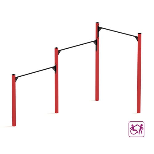 Barra di trazione tripla - CHIN  - mobipark - in acciaio galvanizzato / da esterno / per percorso vita