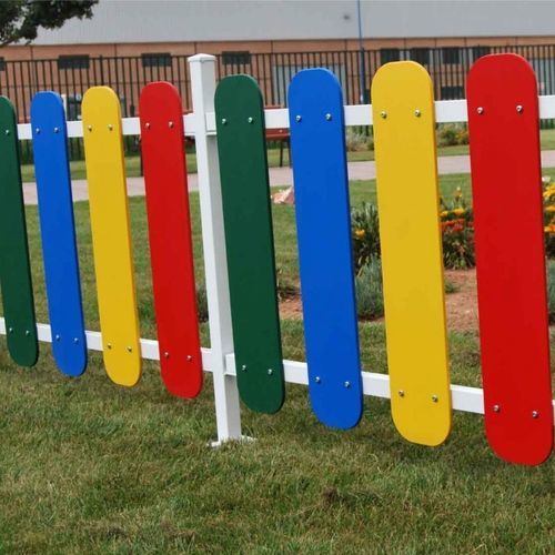 Recinzione a lamelle - RAINBOW  - mobipark - per parco giochi / in acciaio / in polietilene