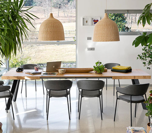 Tavolo contemporaneo - BOLD - Connubia - in melaminico / con supporto in faggio / rettangolare