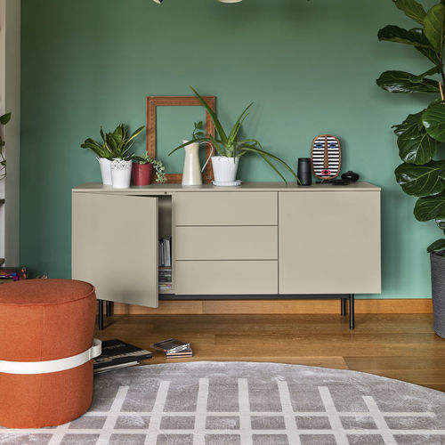 Credenza contemporanea - MADE - Connubia - in legno laccato / in metallo / in melaminico