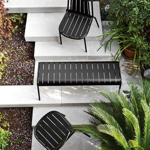 Panca da giardino contemporanea - EASY - Connubia - in metallo / senza schienale / senza braccioli