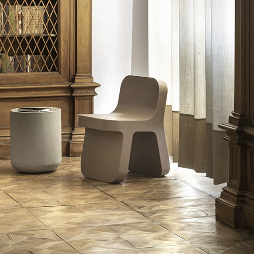 Sedia contemporanea - TORCELLO - CIMENTO - da interno / in calcestruzzo / con supporto in calcestruzzo
