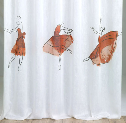 Tendina voile con motivo per bambini - BALLET  - Ciesse Tendaggi srl - in lino / in poliestere / lavabile