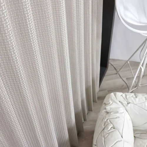Tendina voile con motivi geometrici - MATRIX - Ciesse Tendaggi srl - in lino / in poliestere / lavabile