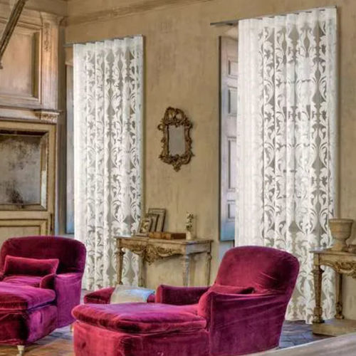 Tendina voile damascato - FORME  - Ciesse Tendaggi srl - in viscosa / in poliestere / lavabile