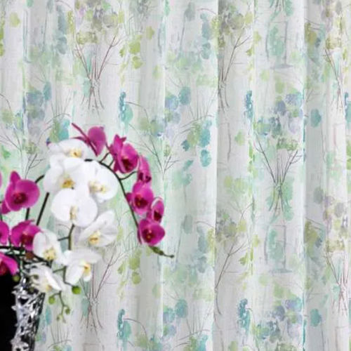 Tessuto per tende - EPHREM  - Ciesse Tendaggi srl - a fiori / in lino / lavabile