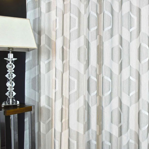 Tendina voile con motivi geometrici - MIRANDA - Ciesse Tendaggi srl - in lino / in poliestere / lavabile
